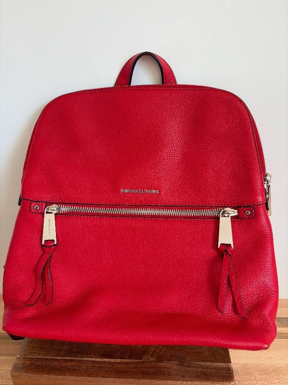 Michael Kors Rhea Medium Peppeled Leather Slim Backpack
